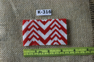 Art# K316  3+ inch. Original Kayapo Traditional Peyote stitch Beaded Bracelet from Brazil.