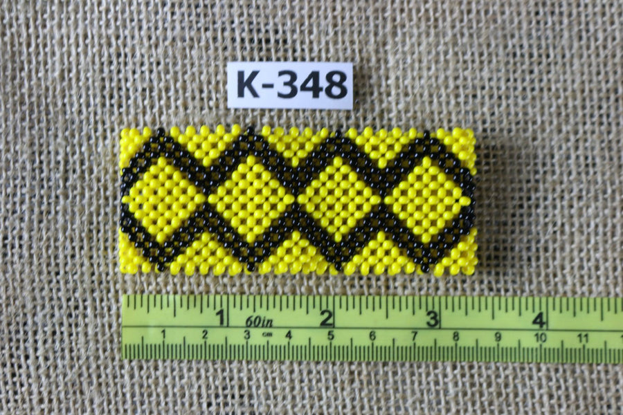 Art# K348  3+ inch. Original Kayapo Traditional Peyote stitch Beaded Bracelet from Brazil