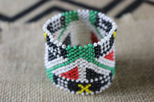 Art# K349  3 inch. Original Kayapo Traditional Peyote stitch Beaded Bracelet from Brazil