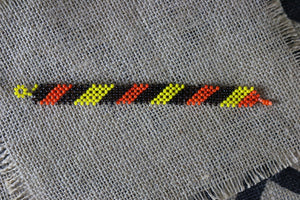 Art# K354 2.5+ inch. Original Kayapo Traditional Peyote stitch Beaded Bracelet from Brazil