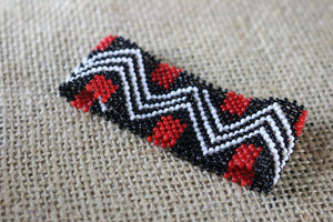 Art# K359  3+ inch. Original Kayapo Traditional Peyote stitch Beaded Bracelet from Brazil