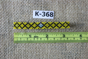 Art# K368  3+  inch. Original Kayapo Traditional Peyote stitch Beaded Bracelet from Brazil