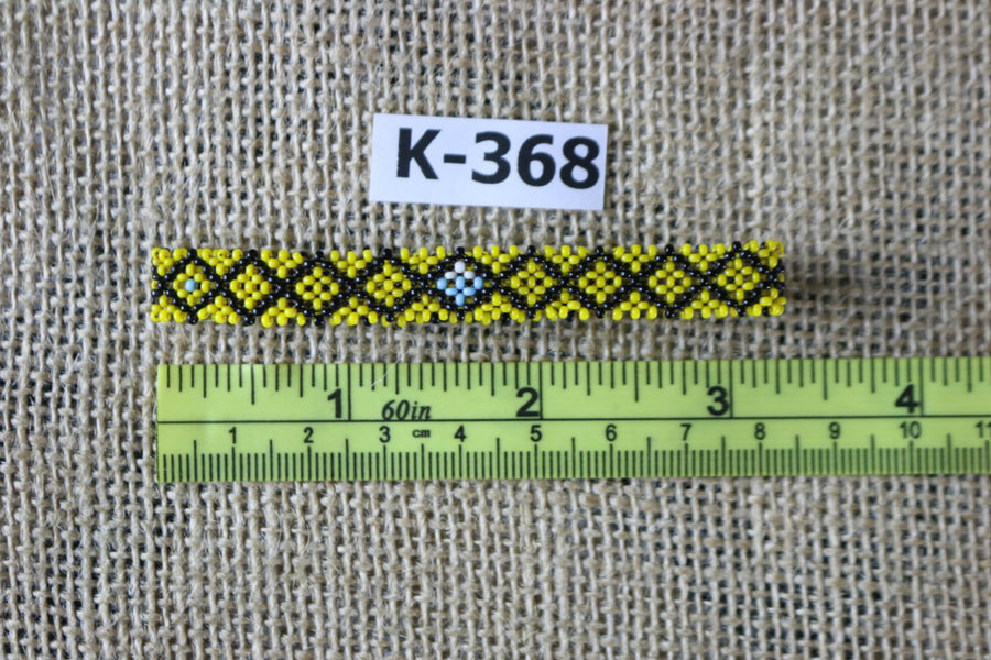 Art# K368  3+  inch. Original Kayapo Traditional Peyote stitch Beaded Bracelet from Brazil