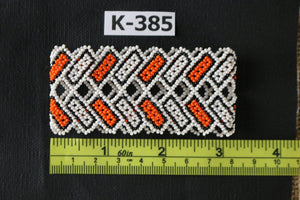 Art# K385 3+ inch. Original Kayapo Traditional Peyote stitch Beaded Bracelet from Brazil