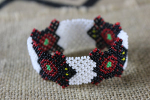 Art# K397  3 inch. Original Kayapo Traditional Peyote stitch Beaded Bracelet from Brazil