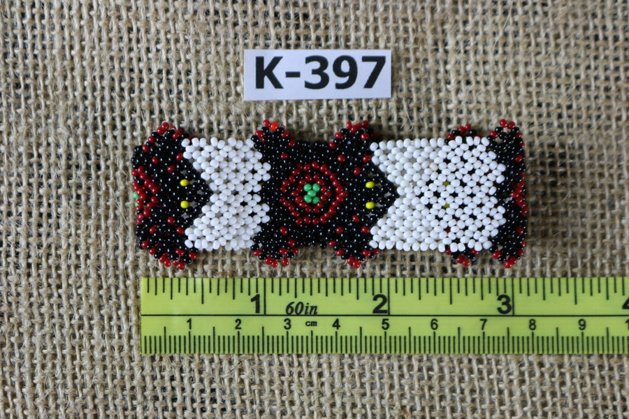 Art# K397  3 inch. Original Kayapo Traditional Peyote stitch Beaded Bracelet from Brazil