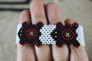 Art# K397  3 inch. Original Kayapo Traditional Peyote stitch Beaded Bracelet from Brazil