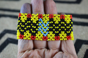 Art# K400  3 inch. Original Kayapo Traditional Peyote stitch Beaded Bracelet from Brazil