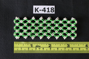 Art# K418  3+ inch. Original Kayapo Traditional Peyote stitch Beaded Bracelet from Brazil
