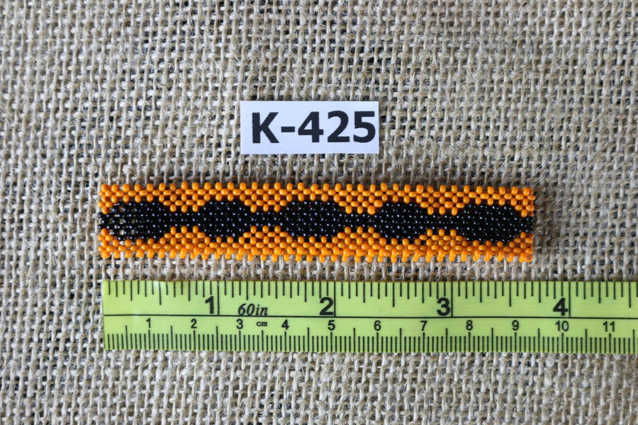 Art# K425  3.5+ inch. Original Kayapo Traditional Peyote stitch Beaded Bracelet from Brazil