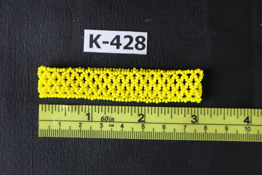 Art# K428  3 inch. Original Kayapo Traditional Peyote stitch Beaded Bracelet from Brazil