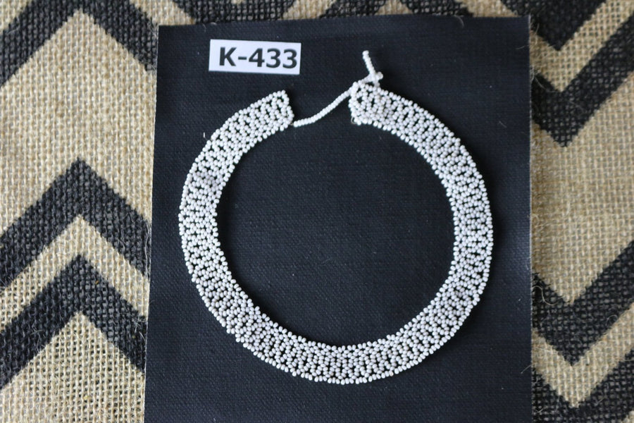 Art# K433  3 inch. Original Kayapo Traditional Peyote stitch Beaded Necklace  from Brazil